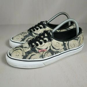 Vans Off the Wall Athletic Shoe Womens Size 9 TB9C Floral Roses